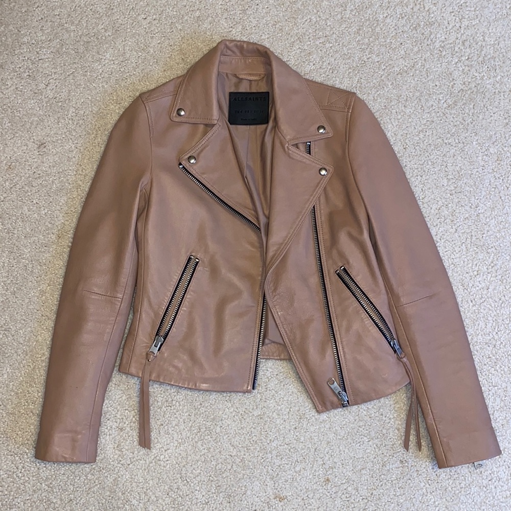 All saints leather jacket